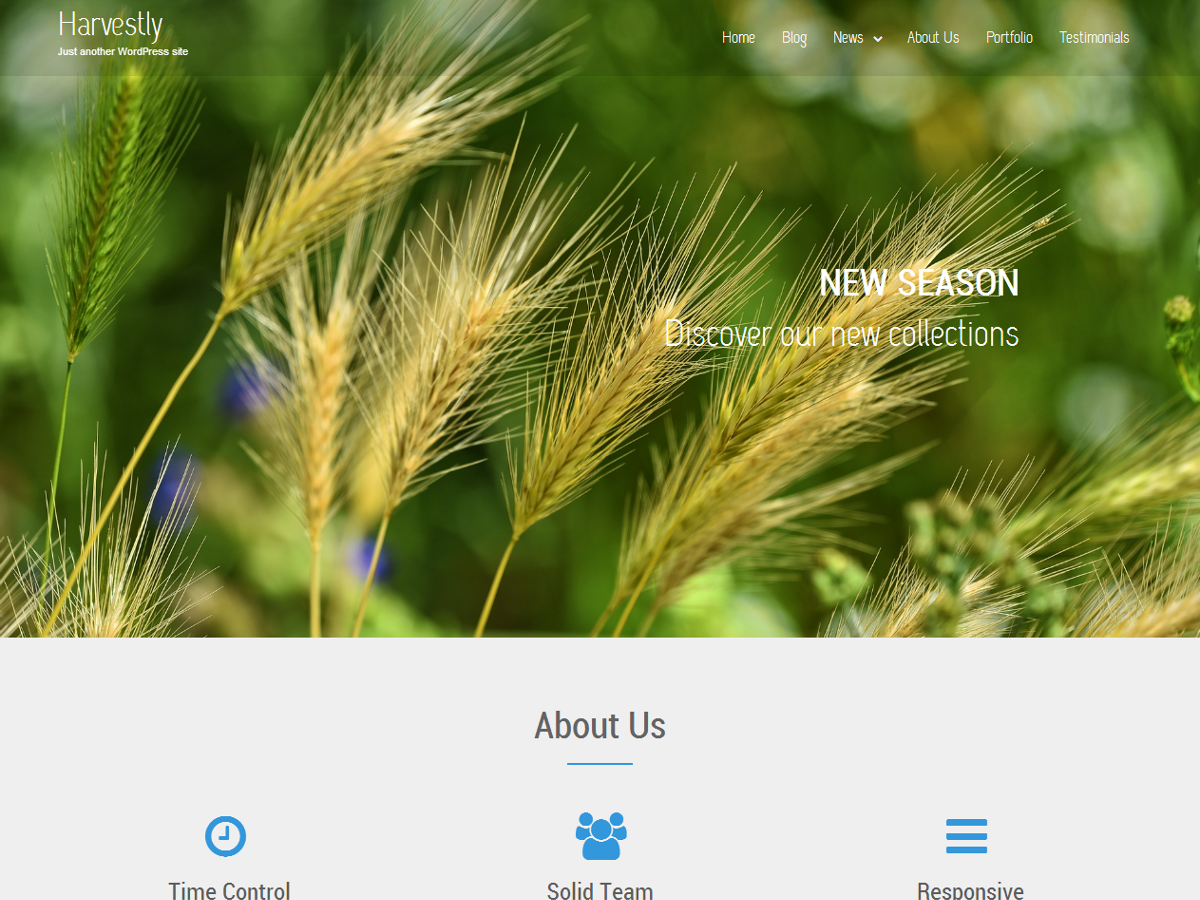 Harvestly theme screenshot