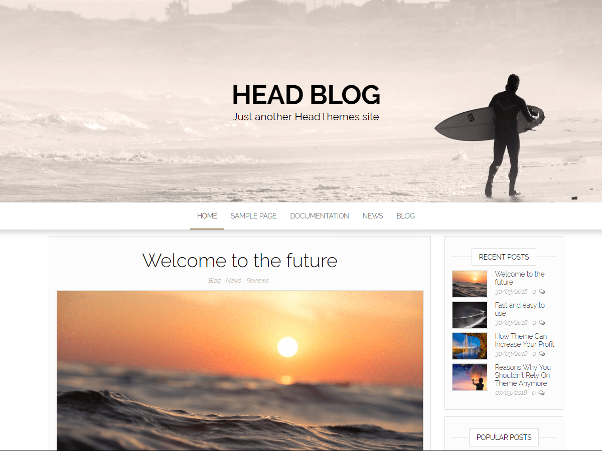 Head Blog theme screenshot