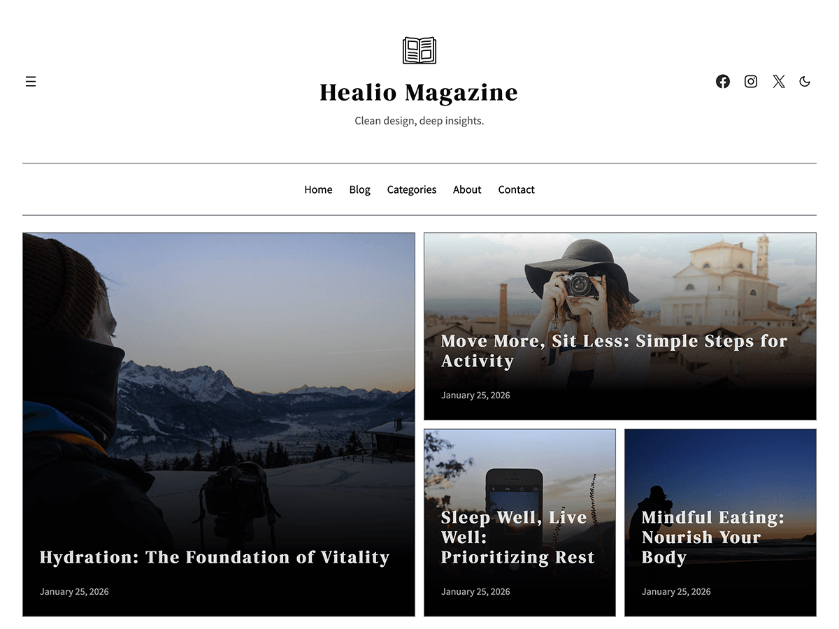 Healio Magazine theme screenshot