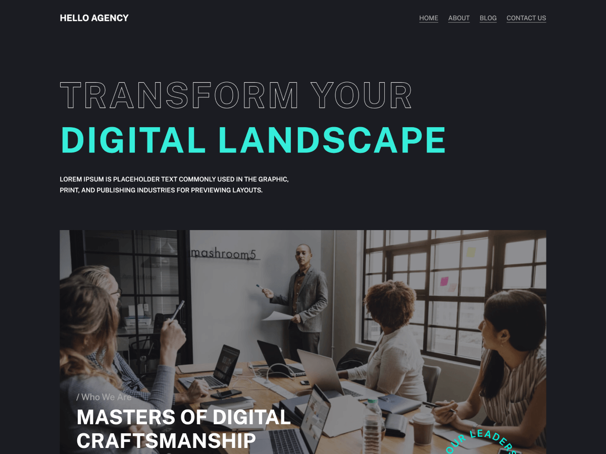 Hello Agency theme screenshot