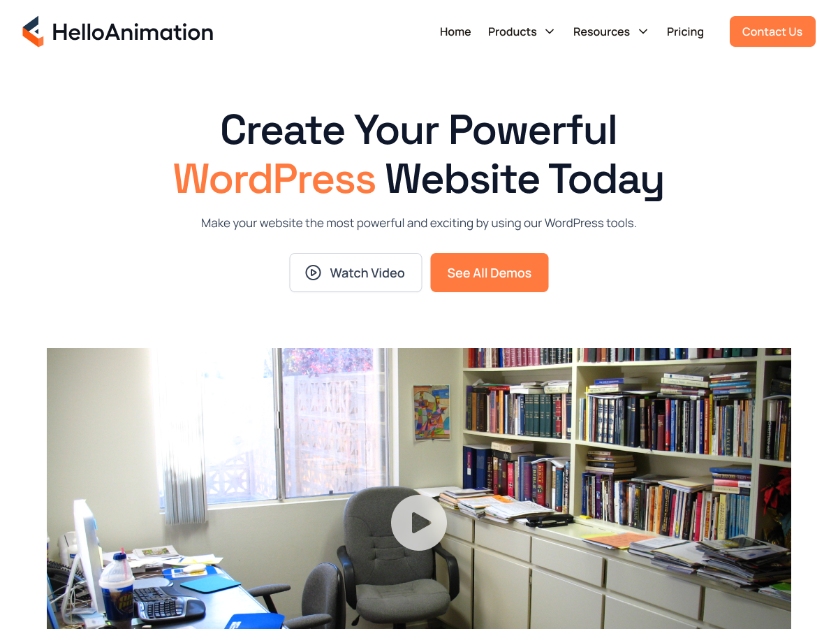 Hello Animation theme screenshot