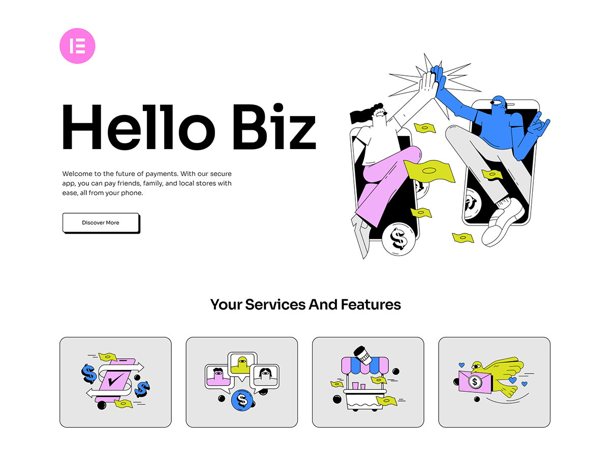 Hello Biz theme screenshot