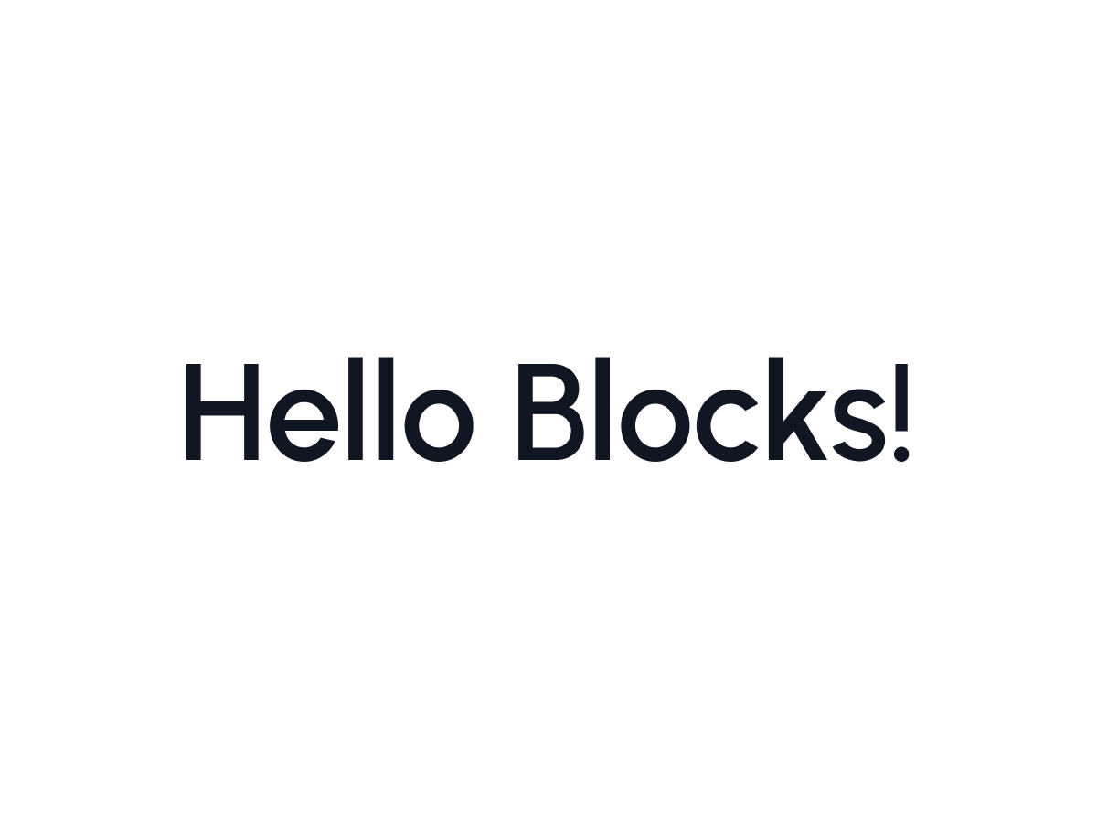 Hello Blocks theme screenshot