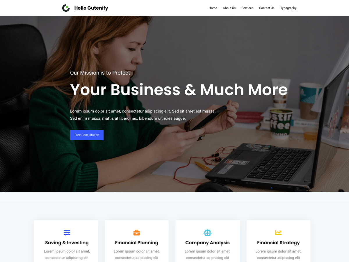 Hello Gutenify theme screenshot