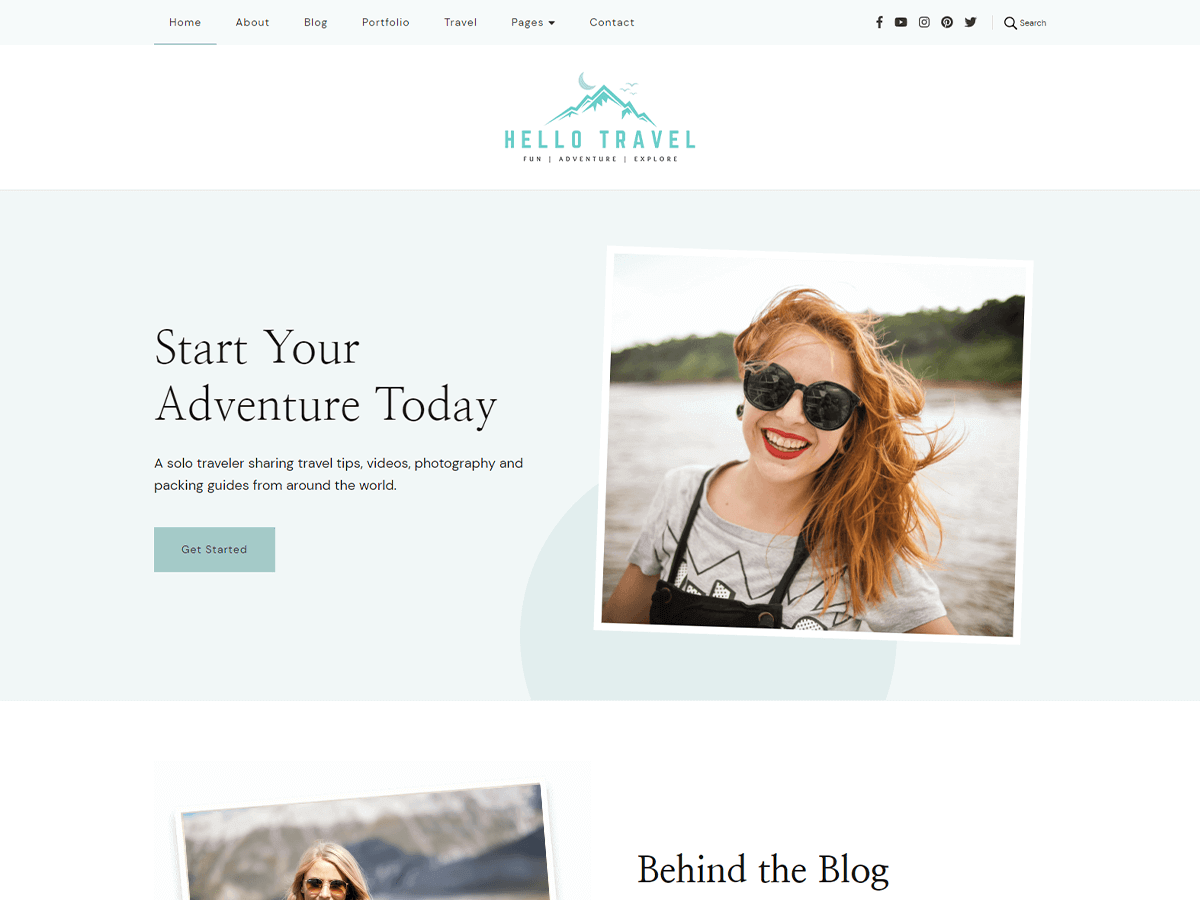 Hello Travel theme screenshot