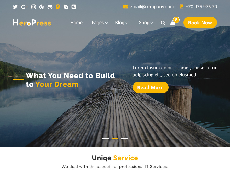 HeroPress theme screenshot