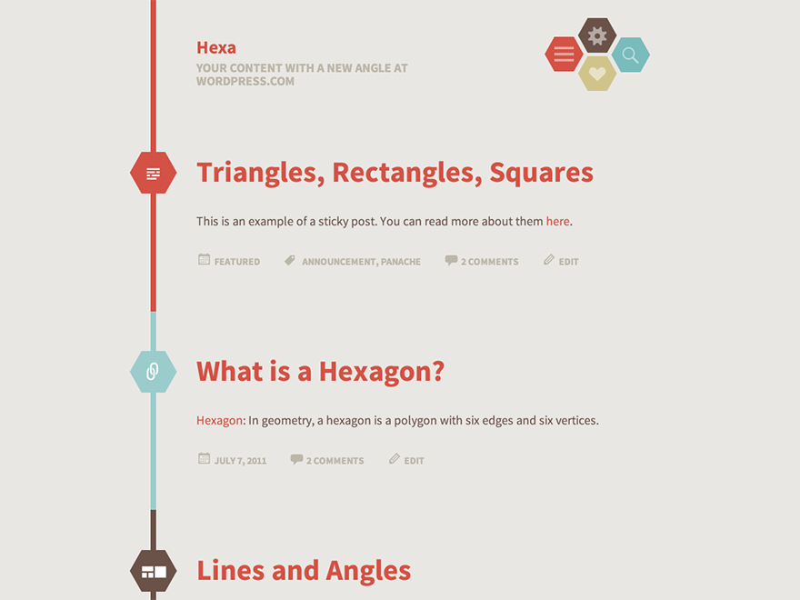 Hexa theme screenshot
