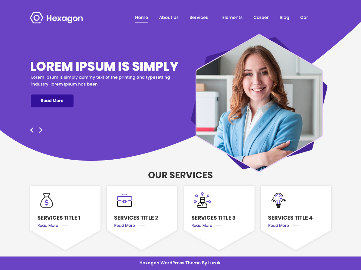 Hexagon theme screenshot