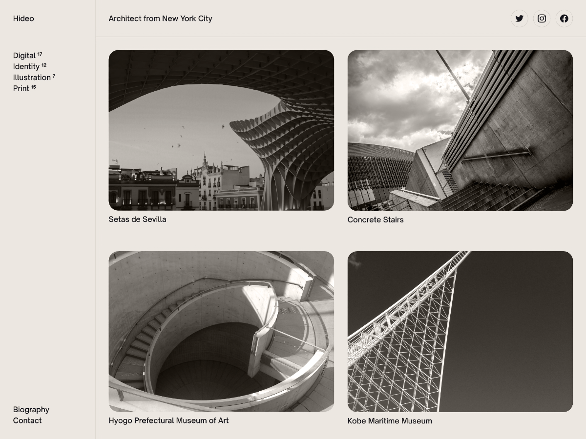 Hideo theme screenshot