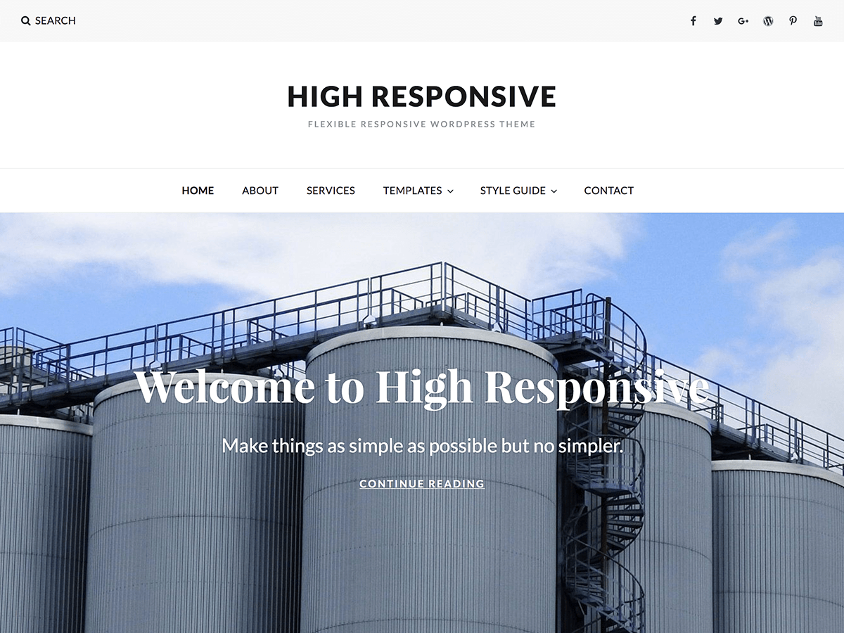 High Responsive theme screenshot