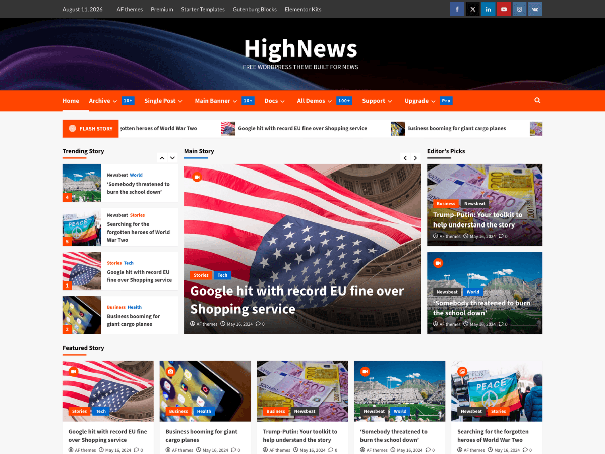 HighNews theme screenshot