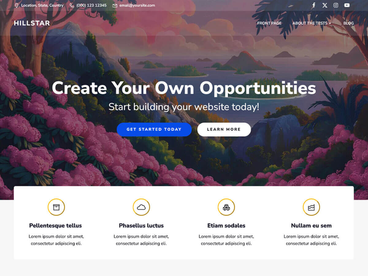 Hillstar theme screenshot