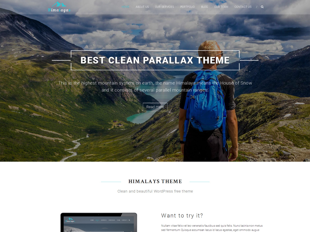 Himalayas theme screenshot