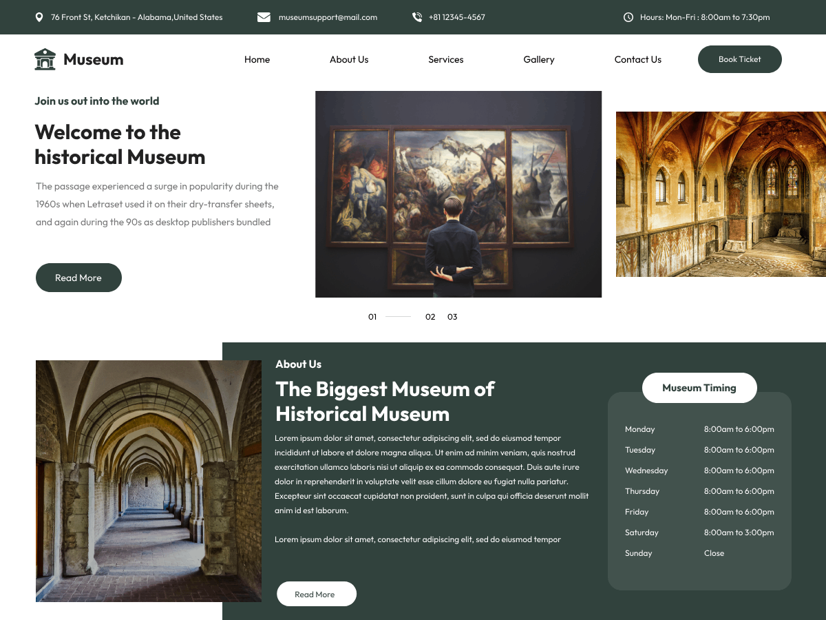 History Museum theme screenshot