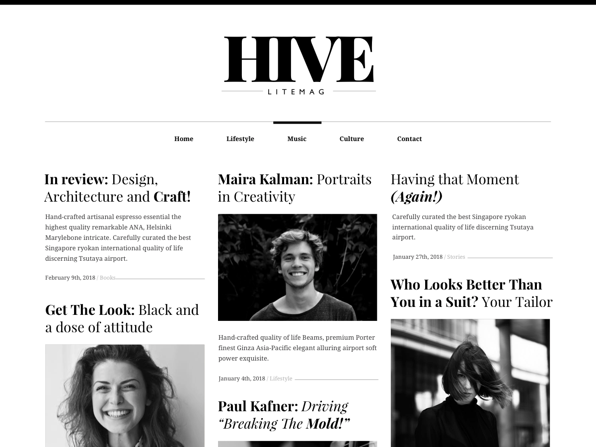 Hive Lite theme screenshot