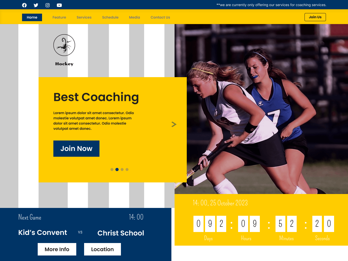 Hockey Sports theme screenshot