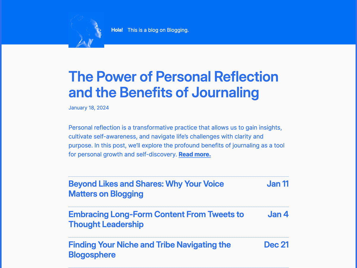 Hola theme screenshot