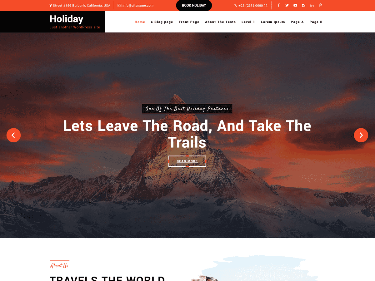 Holiday Lite theme screenshot