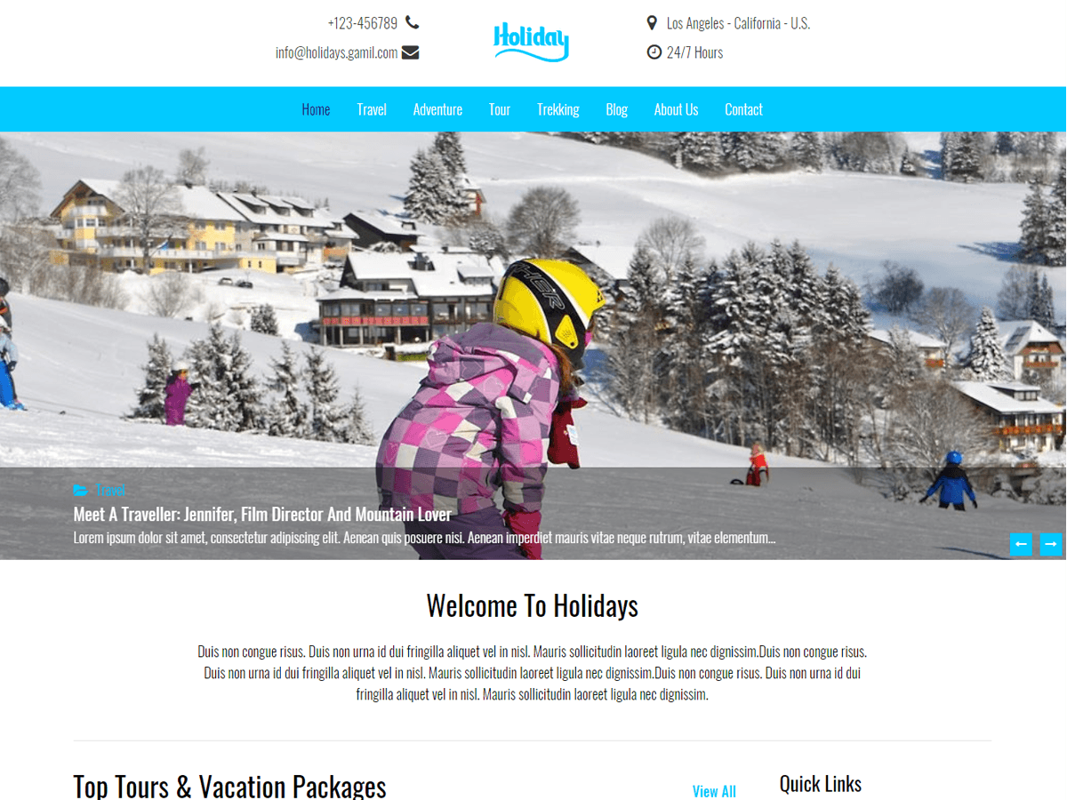 holidays theme screenshot