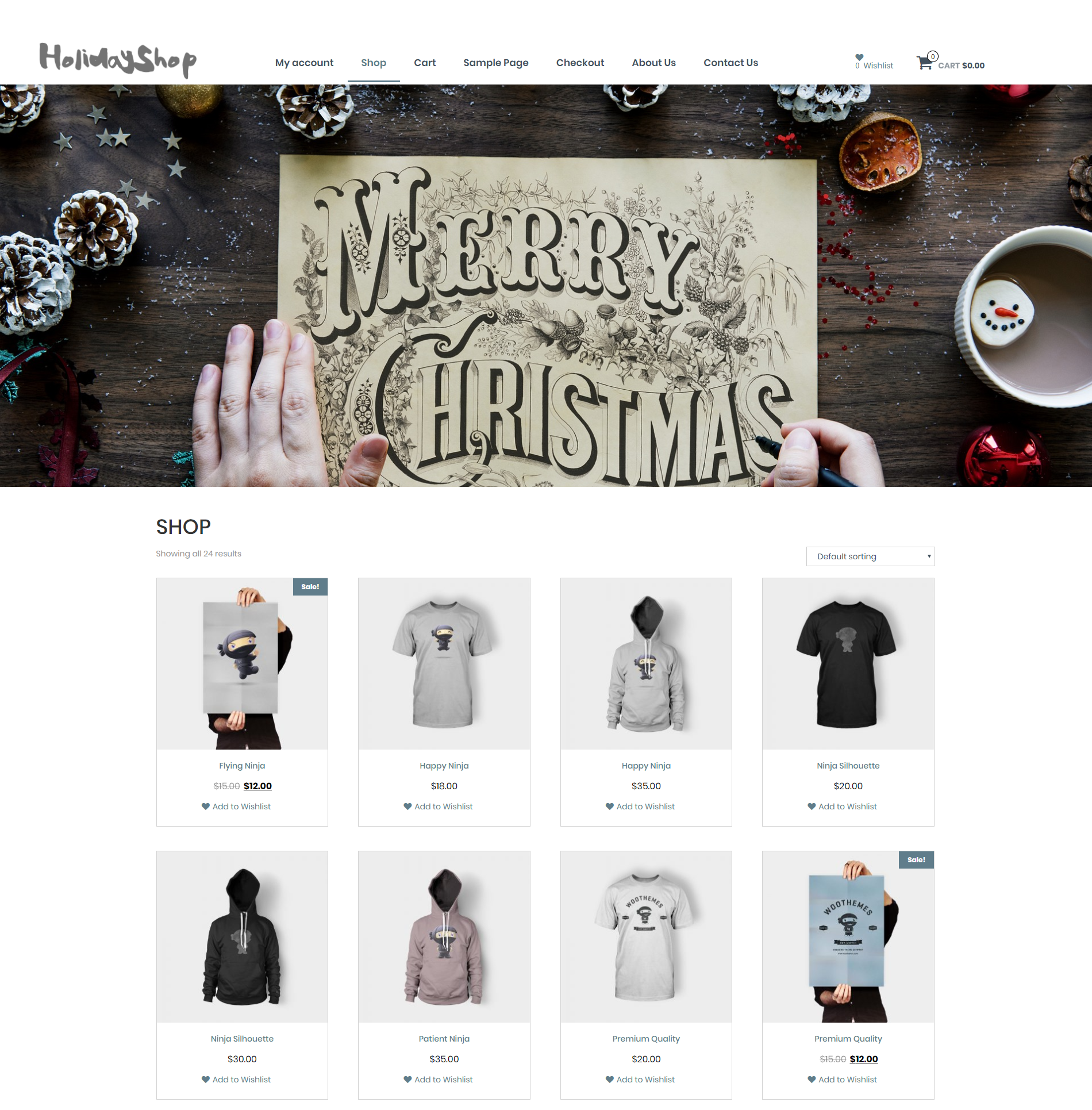 Holidayshop theme screenshot