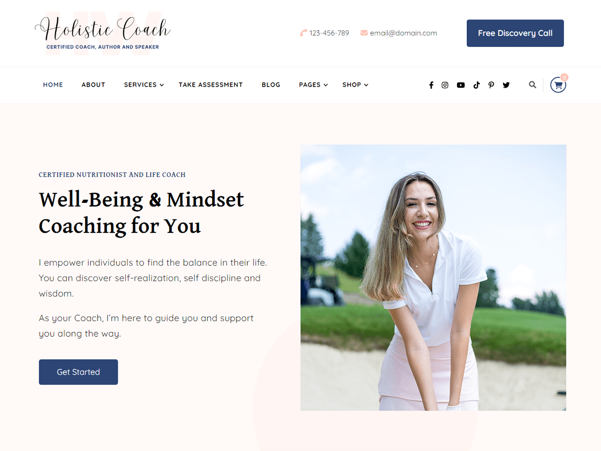 Holistic Coach theme screenshot