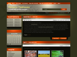 Holistic Teahouse theme screenshot