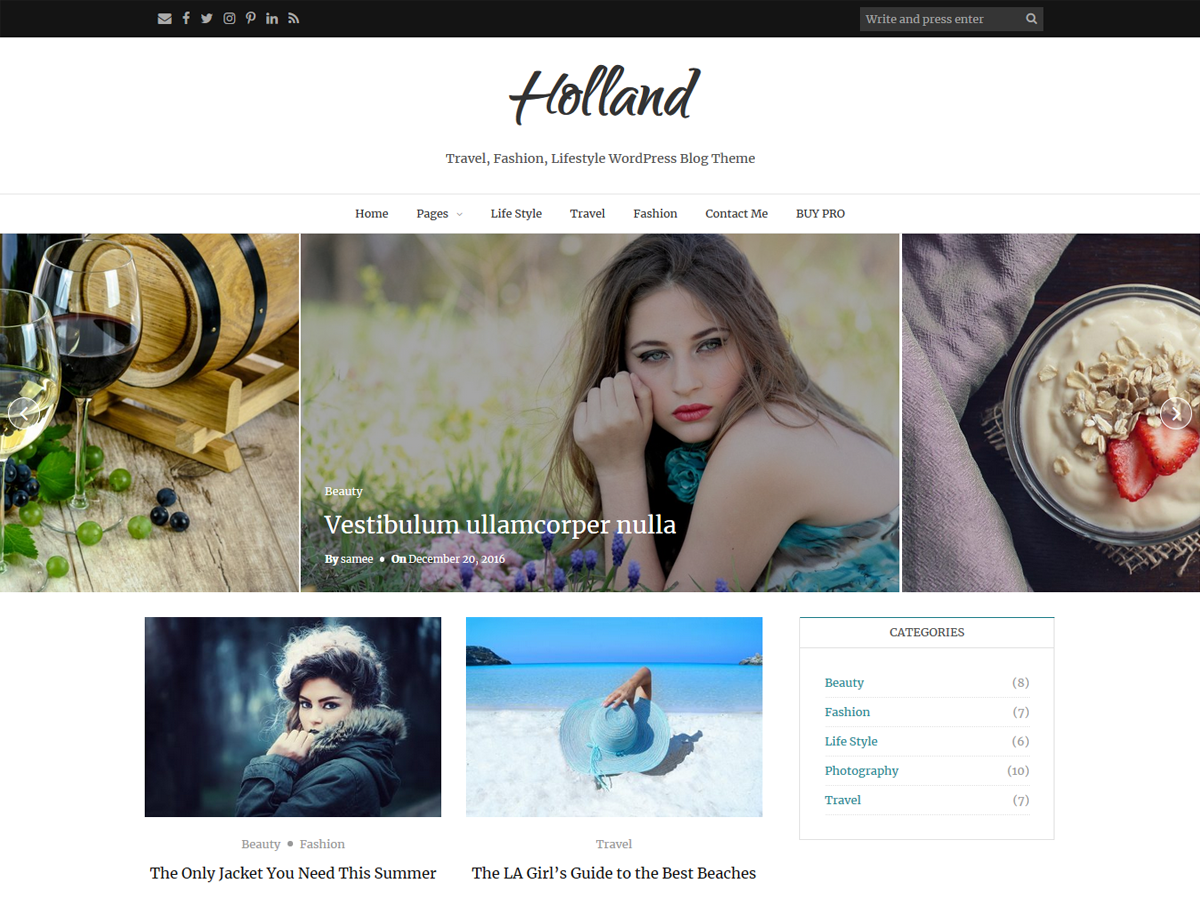 Holland theme screenshot