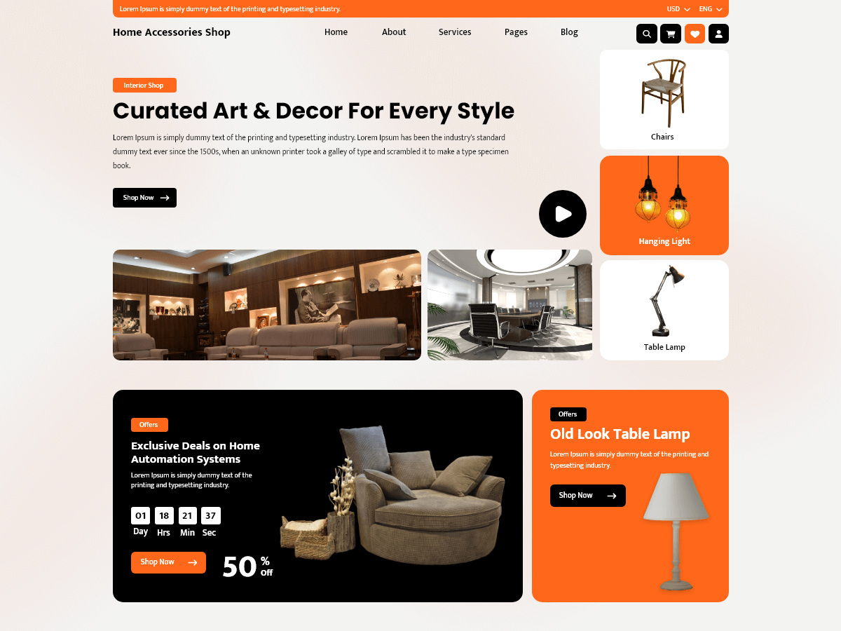 Home Accessories Shop theme screenshot