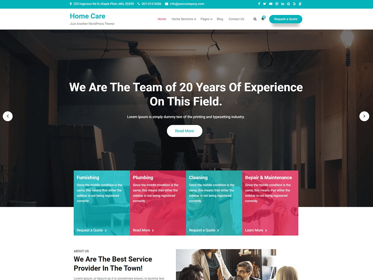 Home Care theme screenshot