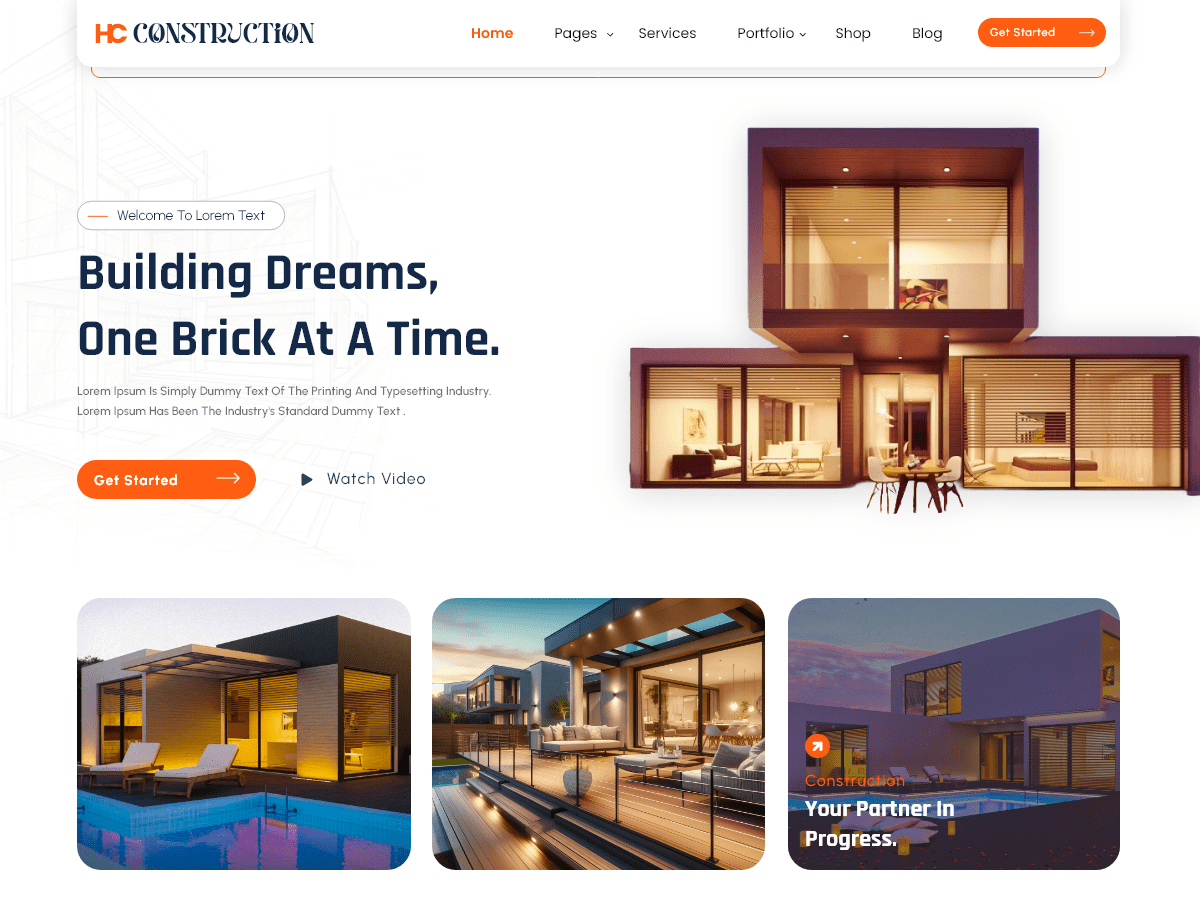 Home Construction Services theme screenshot
