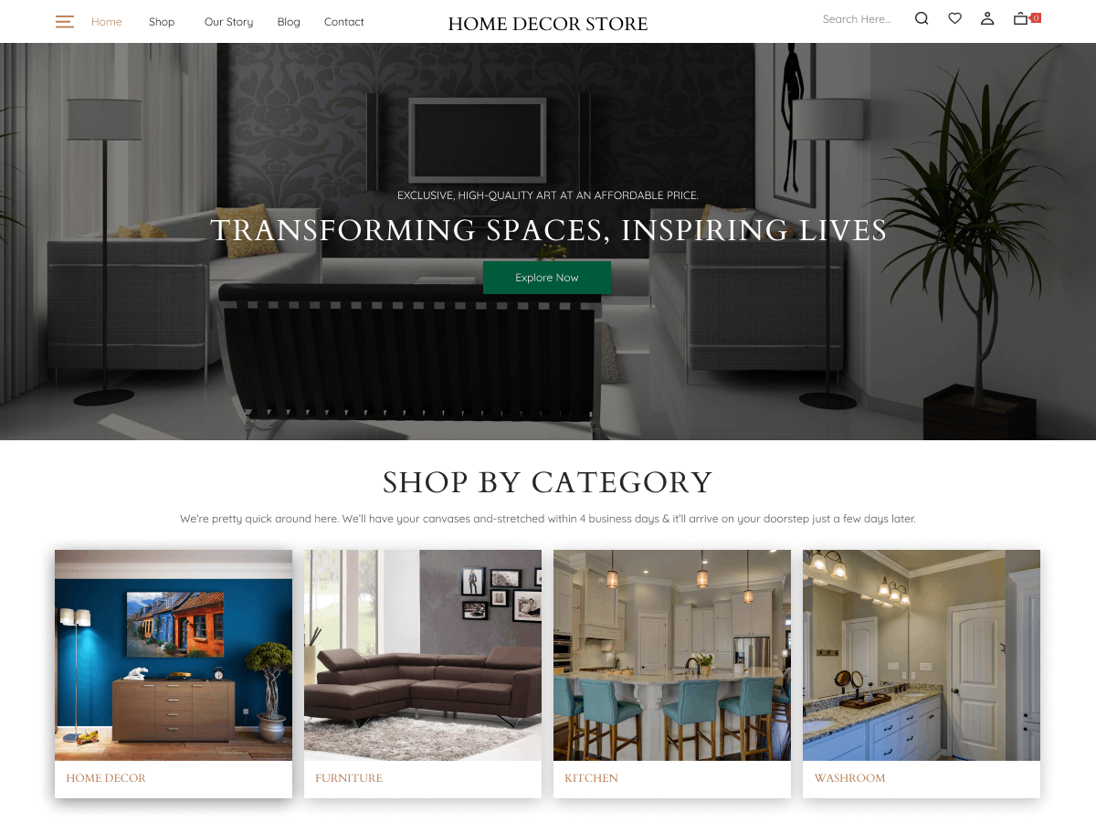 Home Decor Store theme screenshot