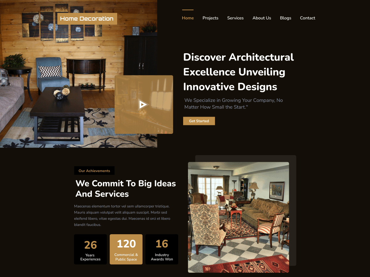 Home Decoration Shop theme screenshot