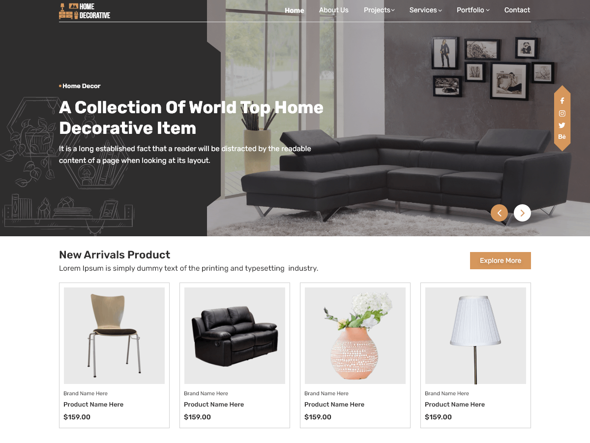 Home Decorative Items theme screenshot