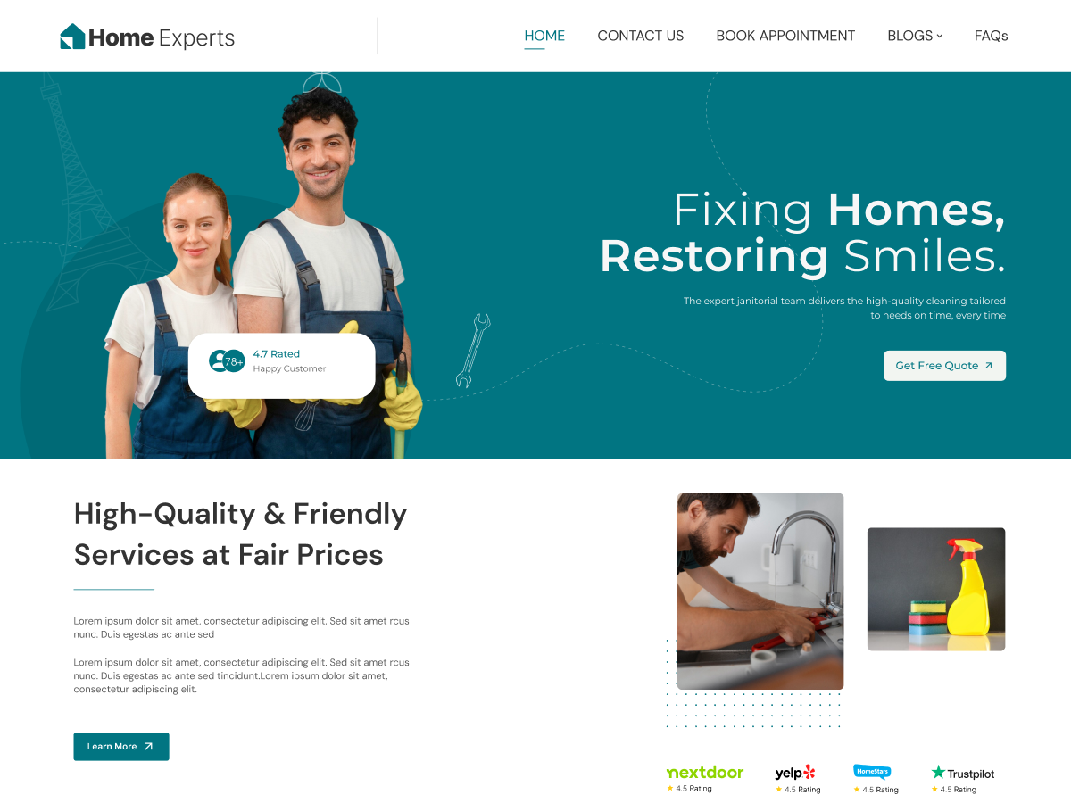 Home Experts theme screenshot