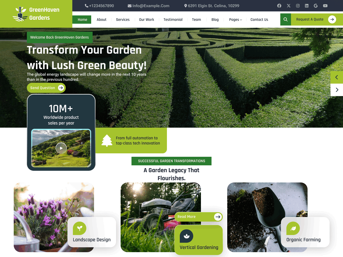 Home Gardening theme screenshot