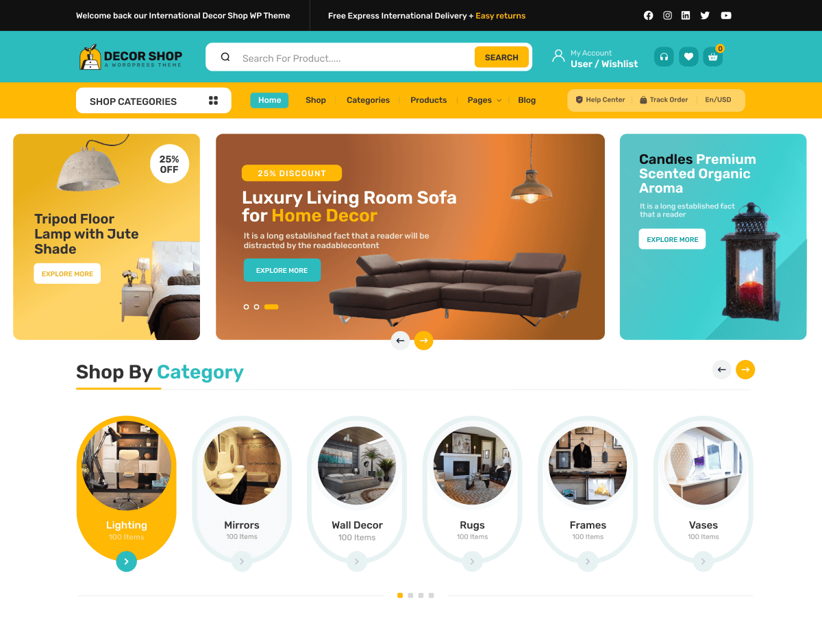 Home Interior Decor theme screenshot