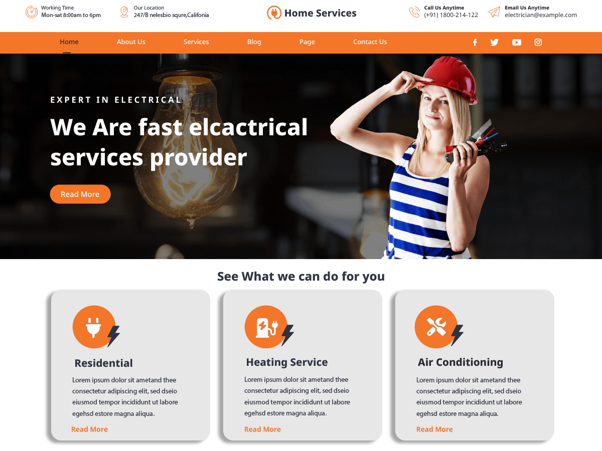 Home Maintenance Services theme screenshot