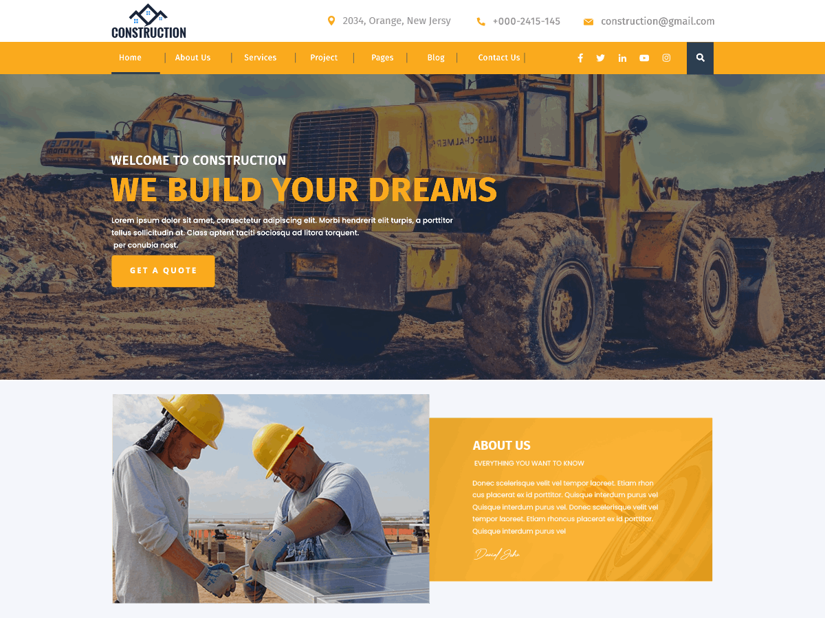 Home Reconstruction theme screenshot