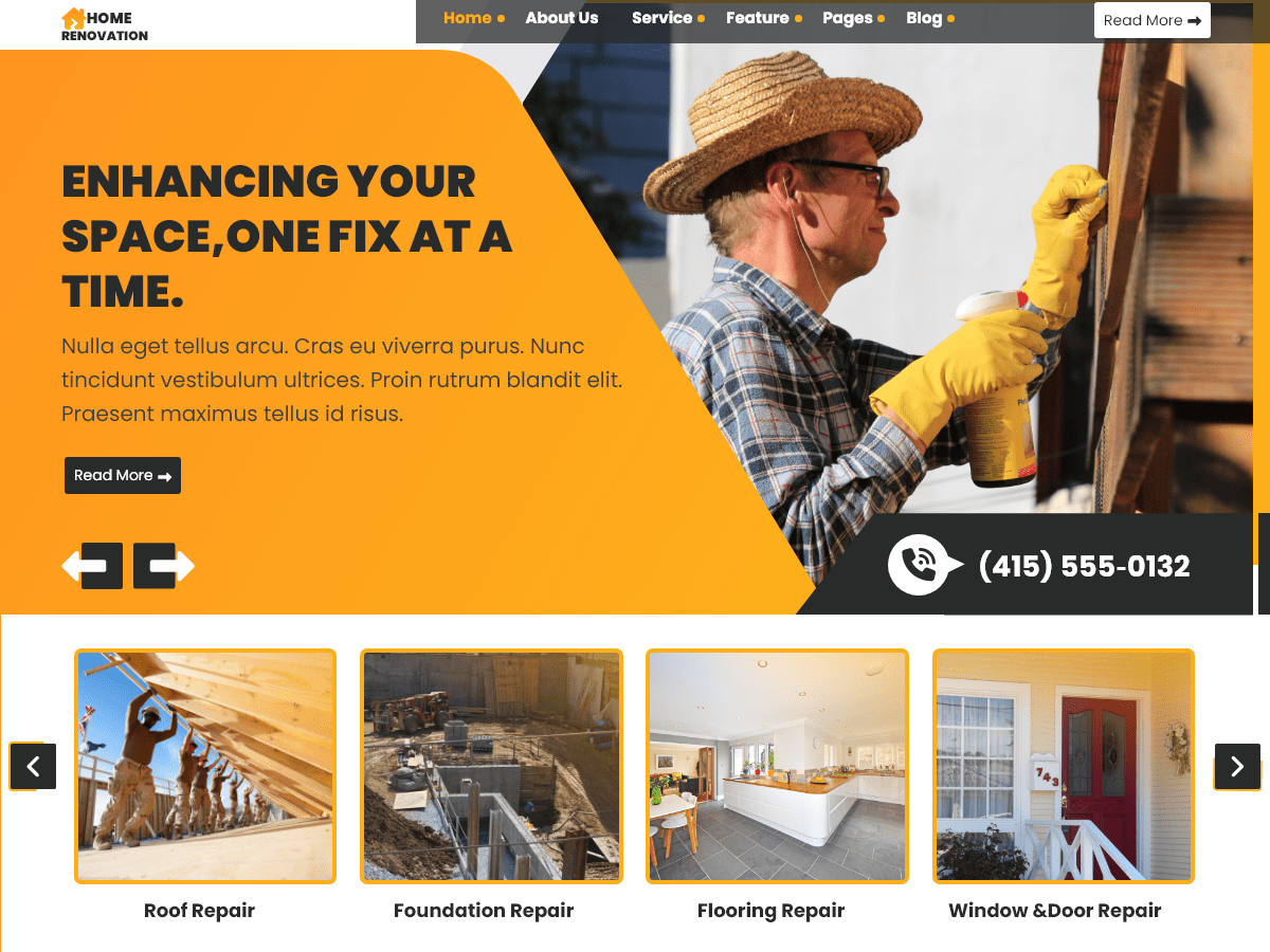 Home Renovation Services theme screenshot