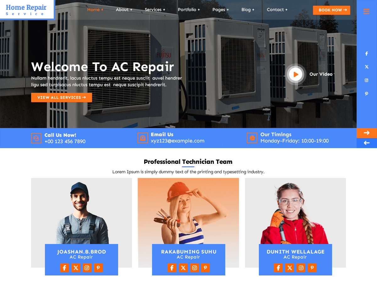 Home Repair Service theme screenshot