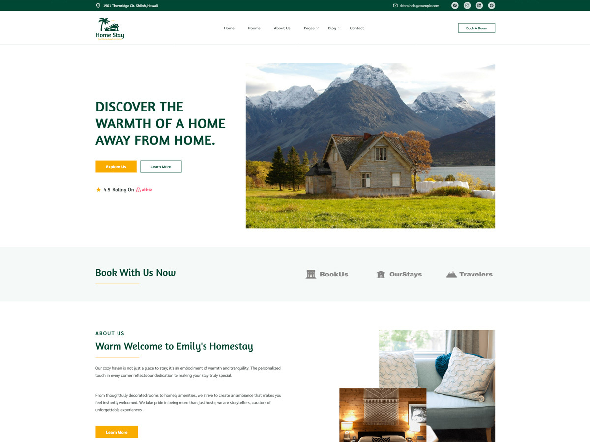 Homestay theme screenshot