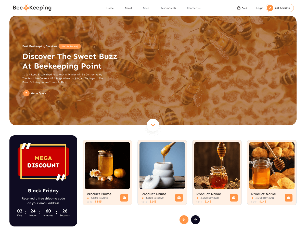 Honey Store theme screenshot