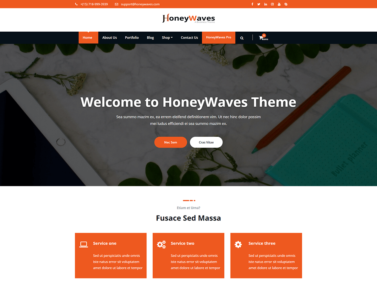HoneyWaves theme screenshot