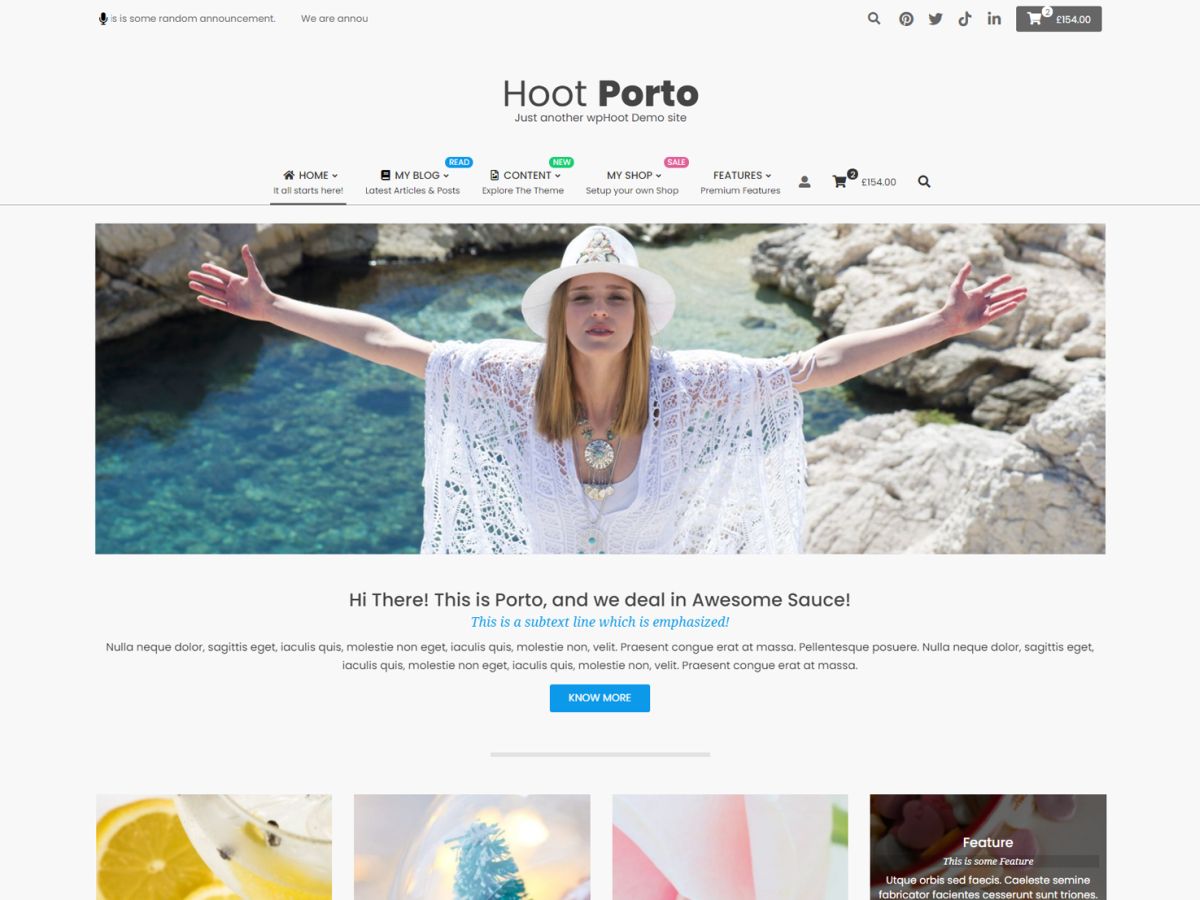 Hoot Porto theme screenshot