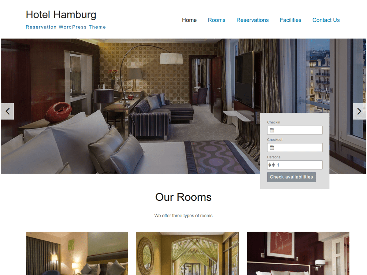 Hotel Hamburg theme screenshot