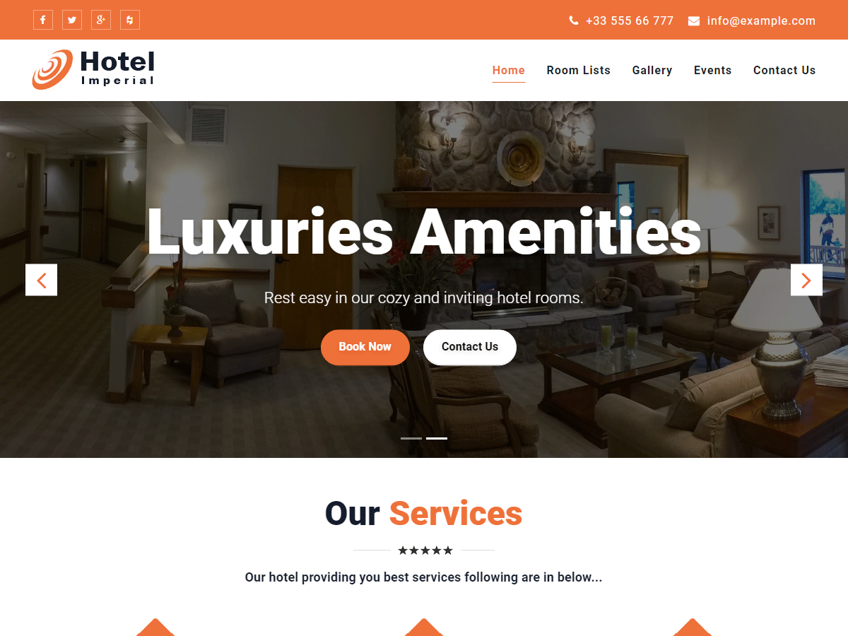 Hotel Imperial theme screenshot
