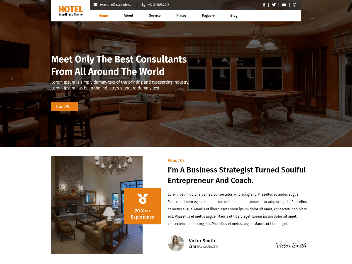 Hotel Suite theme screenshot