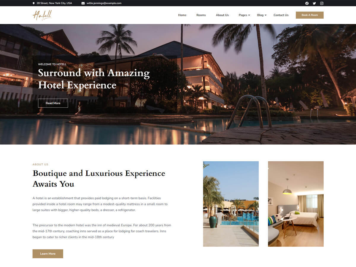 Hotell theme screenshot