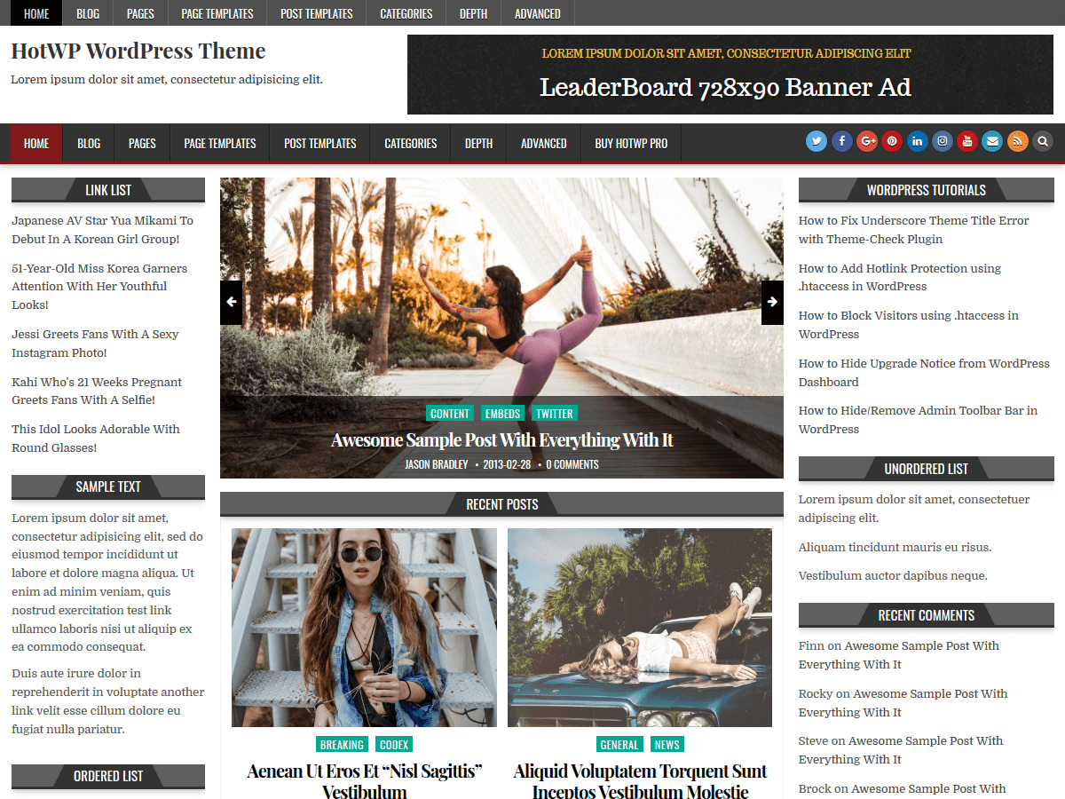 HotWP theme screenshot