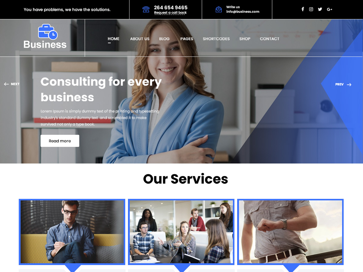 HoudaBusiness theme screenshot